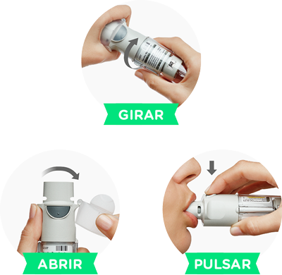 ¿Has repetido los pasos de Girar, Abrir  y Pulsar?